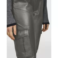 Trousers*OAKWOOD Yacht Dark Kaki - Cargo Trouser Genuine Leather