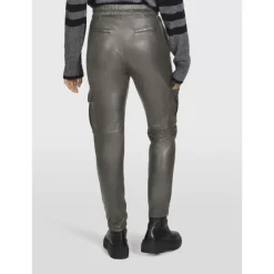 Trousers*OAKWOOD Yacht Dark Kaki - Cargo Trouser Genuine Leather