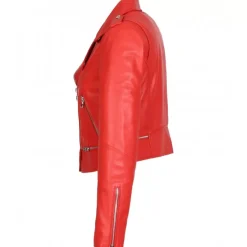 Biker Jackets*OAKWOOD Yoko Dark Red - Short Genuine Leather Jacket