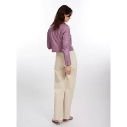 Biker Jackets*OAKWOOD Yoko Lilac - Short Genuine Leather Jacket